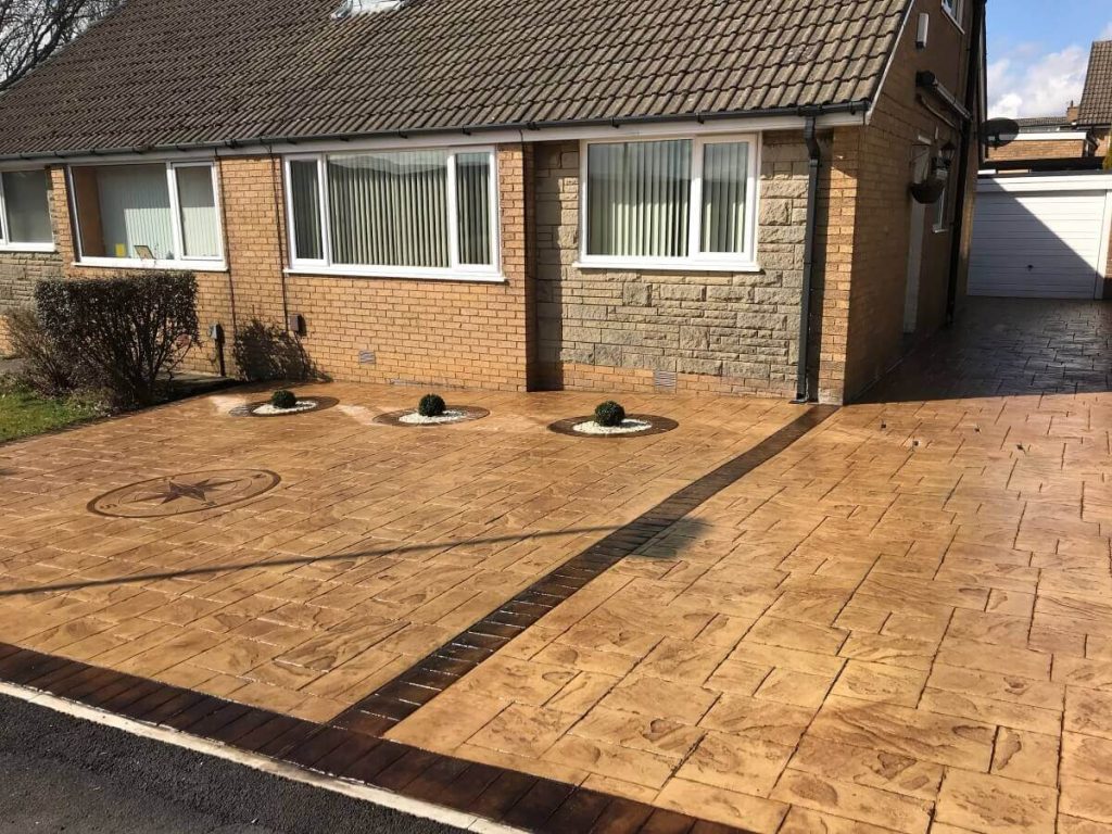pattern imprinted concrete driveway burnley 2